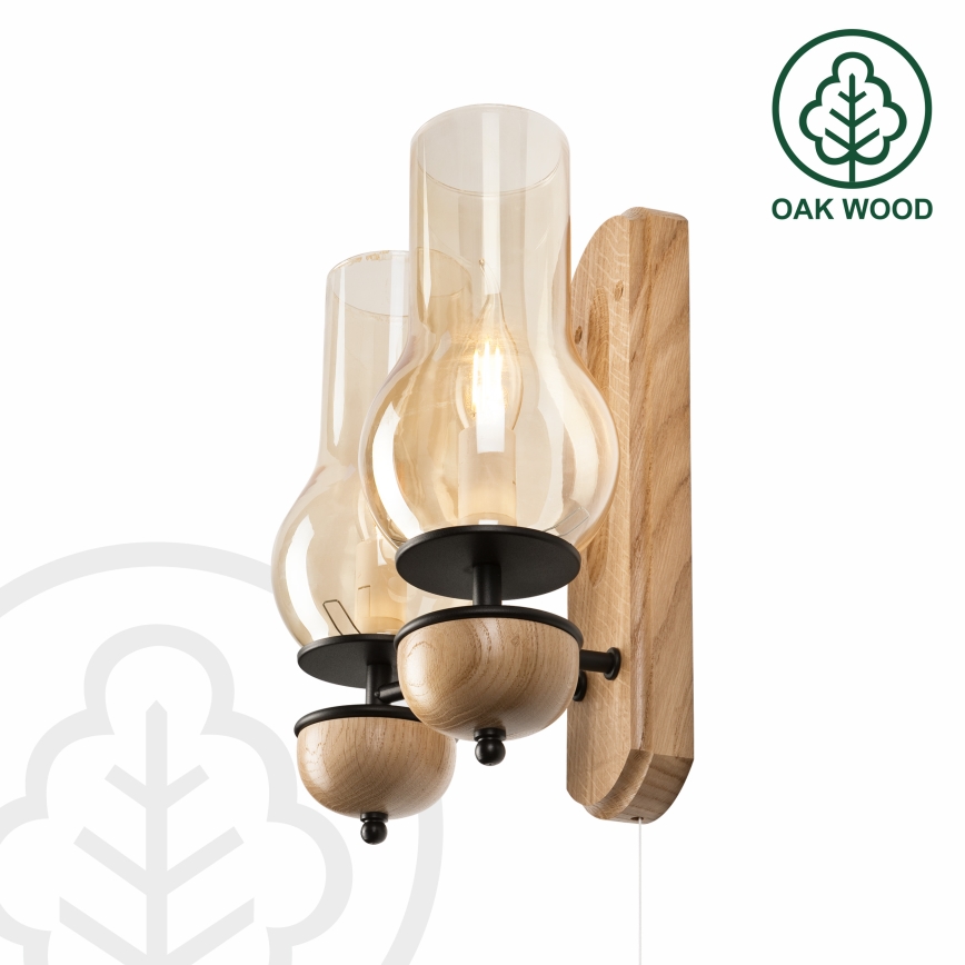 Brilagi - Applique COTTAGE 2xE14/40W/230V quercia/marrone