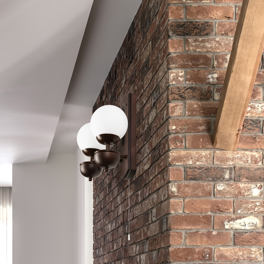 Brilagi - Applique COTTAGE 2xG9/40W/230V faggio/bianco