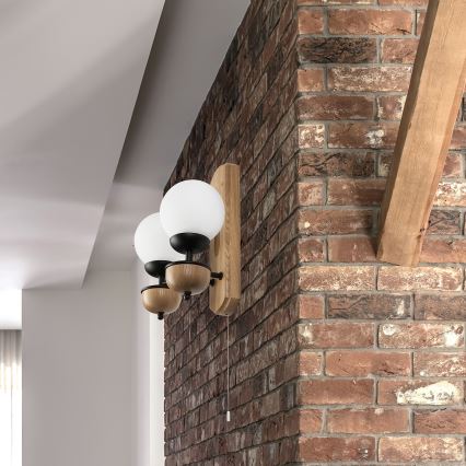 Brilagi - Applique COTTAGE 2xG9/40W/230V quercia/bianco