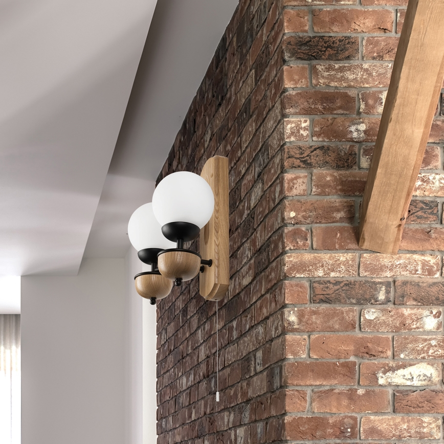 Brilagi - Applique COTTAGE 2xG9/40W/230V quercia/bianco