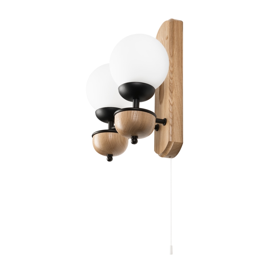 Brilagi - Applique COTTAGE 2xG9/40W/230V quercia/bianco