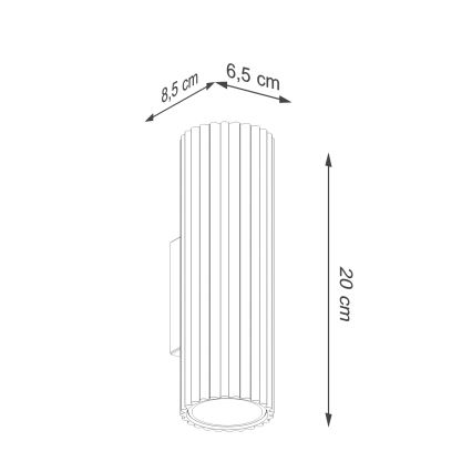 Brilagi - Applique CRESTO 2xGU10/10W/230V 20 cm color crema