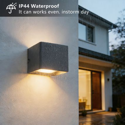 Brilagi - Applique da esterno a LED DONNANI LED/5W/230V 10 cm antracite IP44