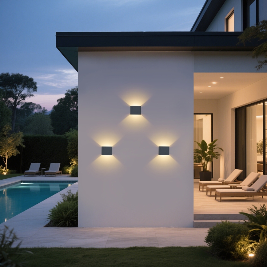 Brilagi - Applique da esterno a LED DONNANI LED/5W/230V 10 cm antracite IP44
