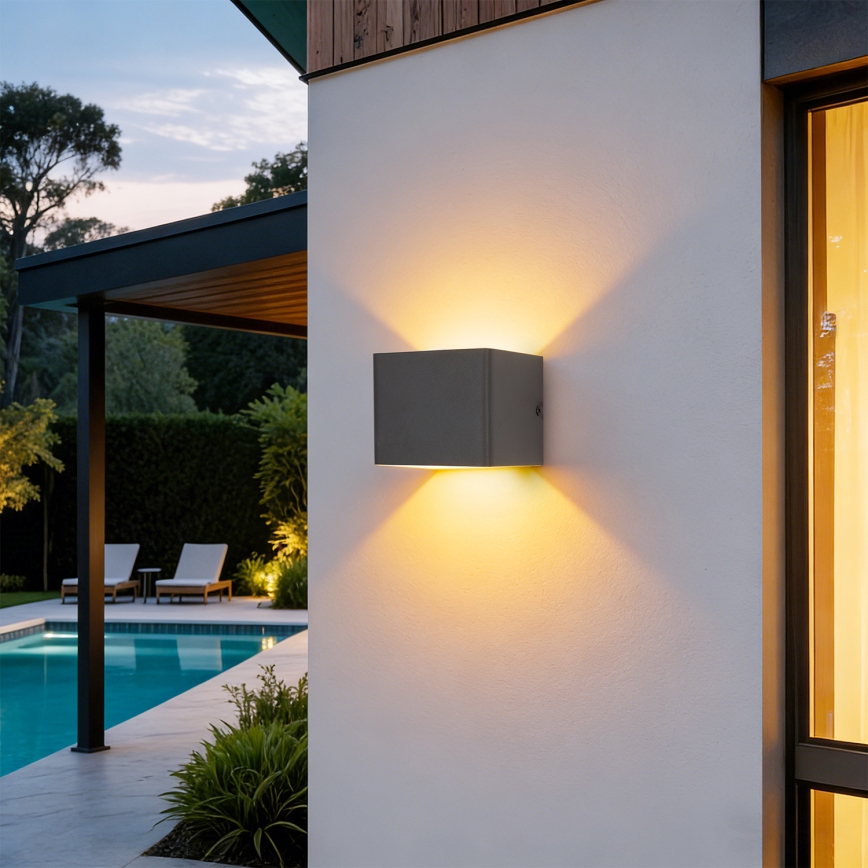 Brilagi - Applique da esterno a LED DONNANI LED/5W/230V 10 cm antracite IP44