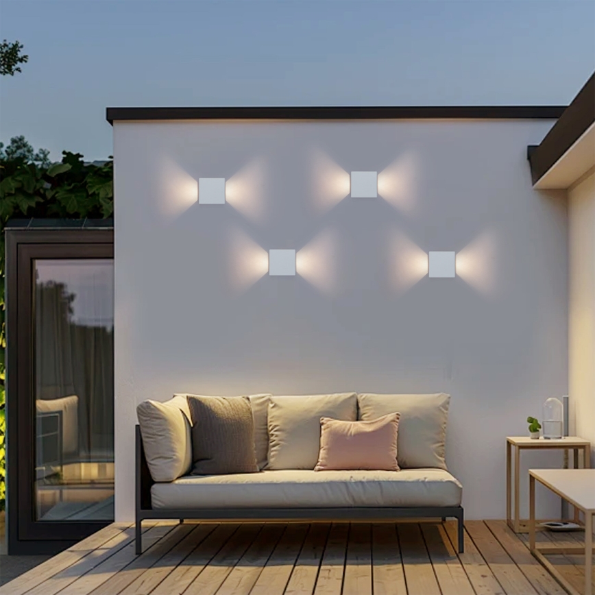 Brilagi - Applique da esterno a LED DOUBLERAY LED/6W/230V bianca IP54