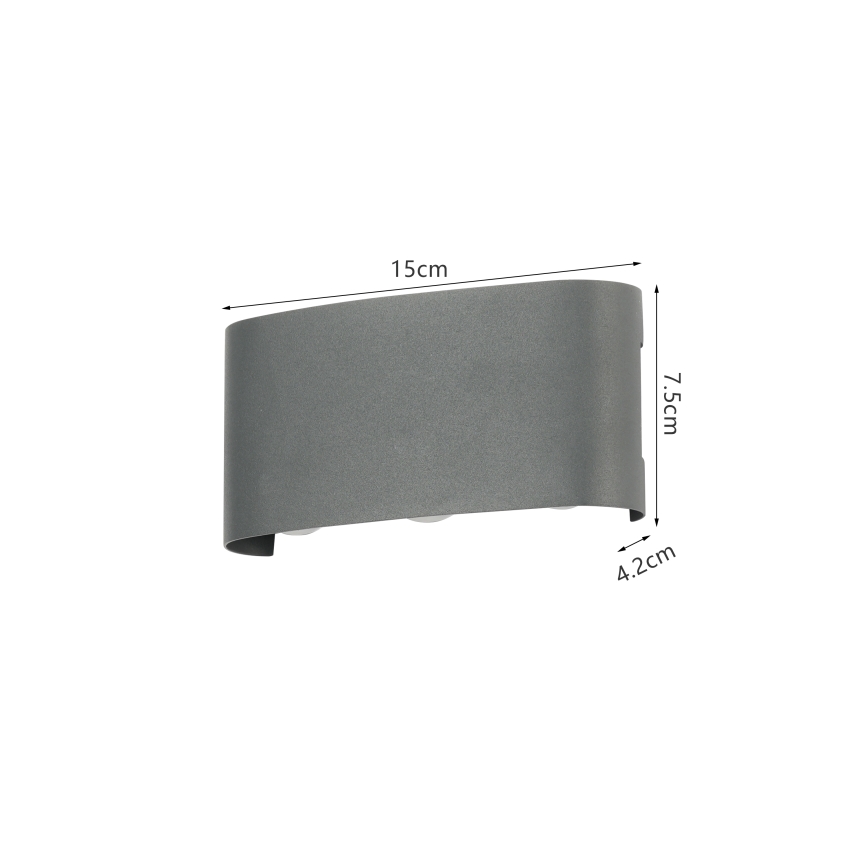 Brilagi - Applique da esterno a LED FLAREBOX 6W 230V antracite IP65