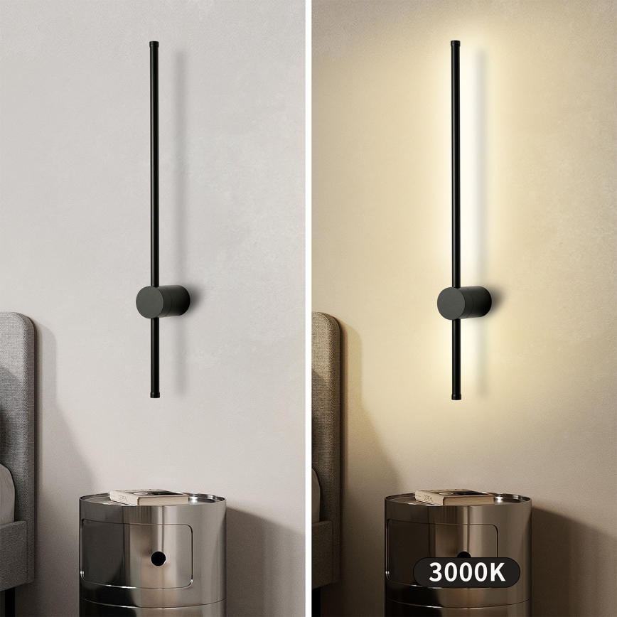 Brilagi - Applique da esterno LED AURA, 12W, 230V, 3000K, IP54, 65 cm, nero, CRI 90