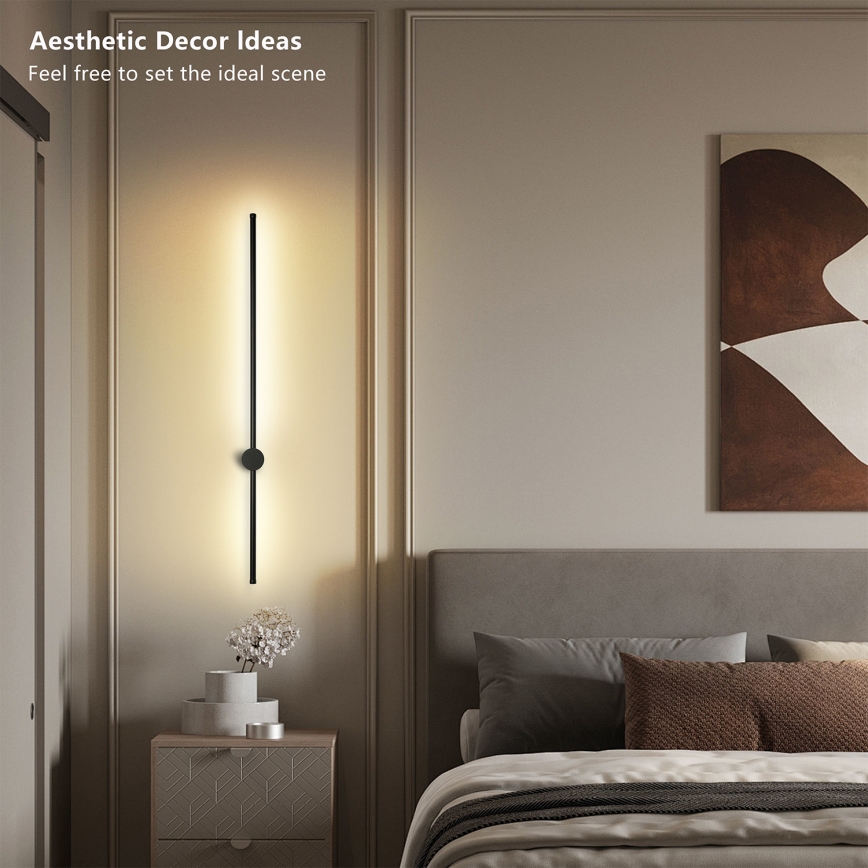 Brilagi - Applique da esterno LED AURA LED/20W/230V 4000K IP54 97 cm nera CRI 90