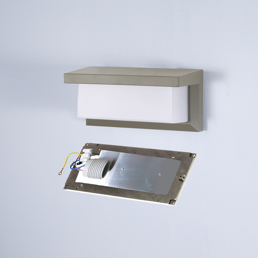 Brilagi - Applique da esterno BRICKY 1xE27/60W/230V grigio IP54