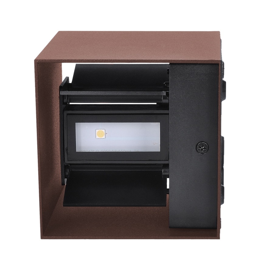 Brilagi - Applique da esterno CUBE LED/6W/230V marrone IP54