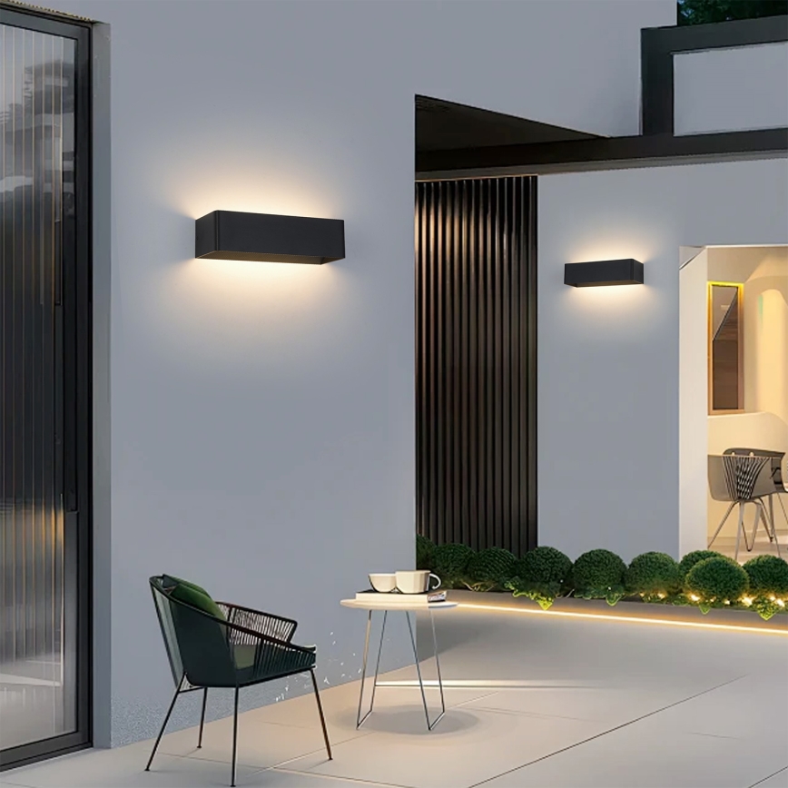 Brilagi - Applique da esterno DONNANI a LED, 12W/230V, 30 cm, nera, IP44
