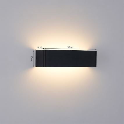 Brilagi - Applique da esterno DONNANI a LED, 12W/230V, 30 cm, nera, IP44