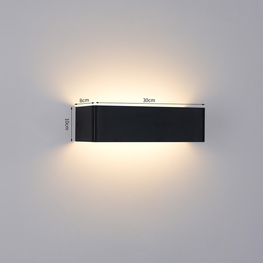 Brilagi - Applique da esterno DONNANI a LED, 12W/230V, 30 cm, nera, IP44