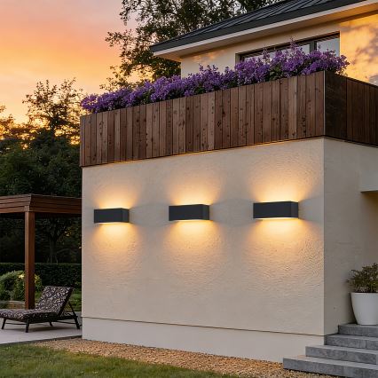 Brilagi - Applique da esterno DONNANI LED/7W/230V, 20 cm, nera, IP44