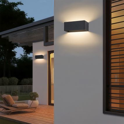Brilagi - Applique da esterno DONNANI LED/7W/230V, 20 cm, nera, IP44