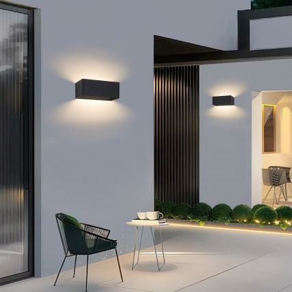 Brilagi - Applique da esterno DONNANI LED/7W/230V, 20 cm, nera, IP44