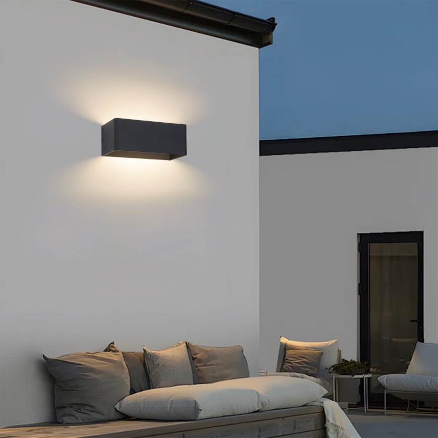 Brilagi - Applique da esterno DONNANI LED/7W/230V, 20 cm, nera, IP44