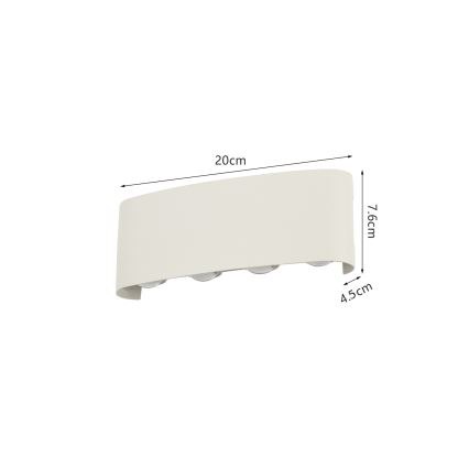 Brilagi - Applique da esterno FLAREBOX LED/8W/230V bianco IP65