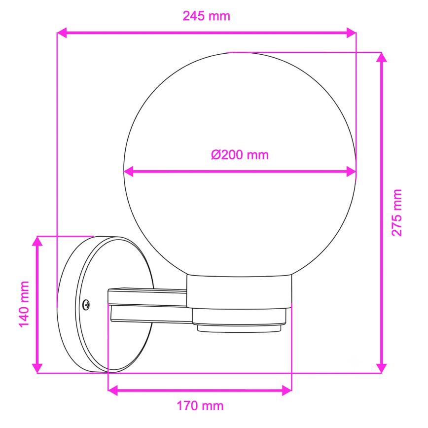 Brilagi - Applique da esterno HARBOR 1xE27/40W/230V IP33 nero/bianco