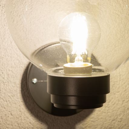 Brilagi - Applique da esterno HARBOR 1xE27/40W/230V IP33 nero/trasparente