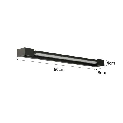 BRILAGI - LED Applique da esterno AQUA LINE LED/18W/230V 60 cm IP44 nera CRI 90