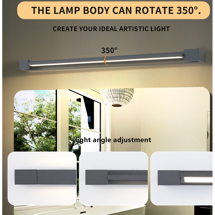 Brilagi - Applique da parete per esterni a LED AQUA LINE LED/24W/230V 90 cm IP44 antracite CRI 90