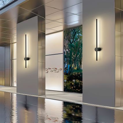 Brilagi - Applique da esterno LED AURA LED/12W/230V 4000K IP54 65 cm nera CRI 90