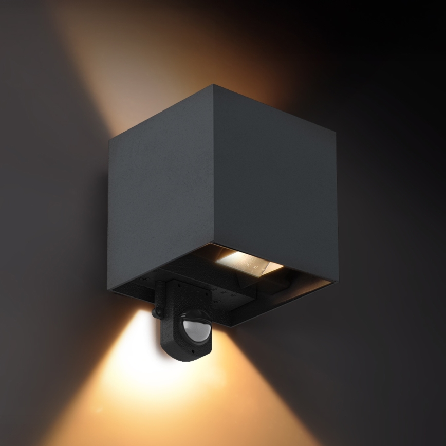 Brilagi - Applique da esterno LED con sensore CUBE LED/6W/230V antracite IP65