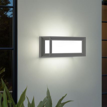 Brilagi - Applique LED da esterno con sensore PARKER LED/12W/230V grigio IP44