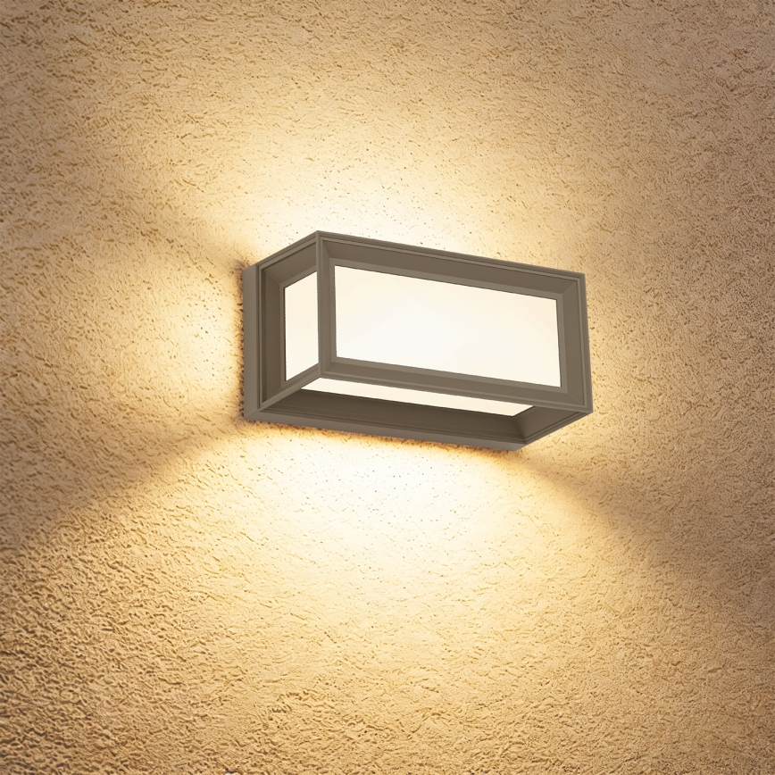 Brilagi - Applique LED da esterno con sensore PARKER LED/12W/230V grigio IP44