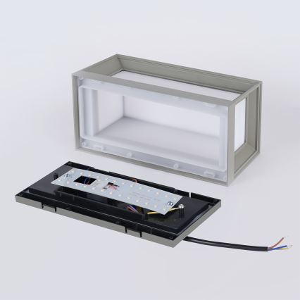 Brilagi - Applique LED da esterno con sensore PARKER LED/12W/230V grigio IP44
