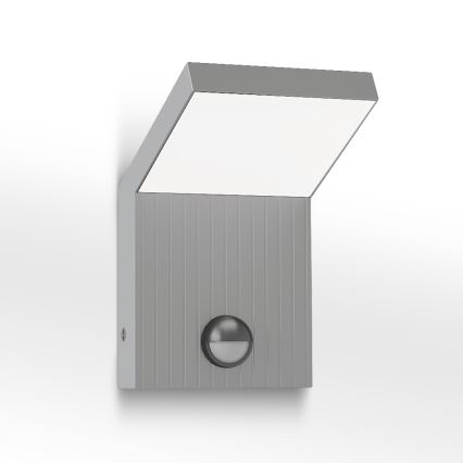 Brilagi - Applique da esterno con sensore RIANO LED/8W/230V argento IP65
