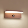 Brilagi - Applique da esterno LED con sensore TESSI LED/10W/230V marrone IP54