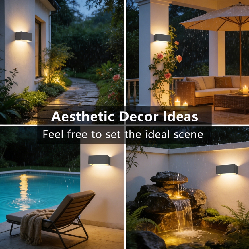 Brilagi - Applique da esterno LED DONNANI LED/7W/230V 20 cm antracite IP44