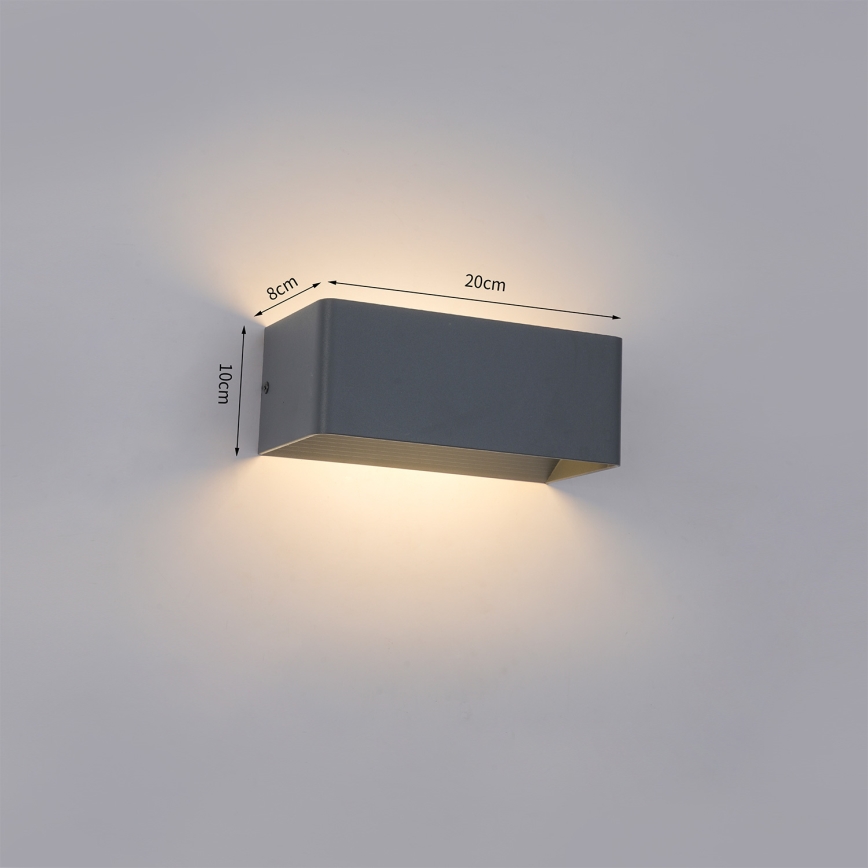 Brilagi - Applique da esterno LED DONNANI LED/7W/230V 20 cm antracite IP44
