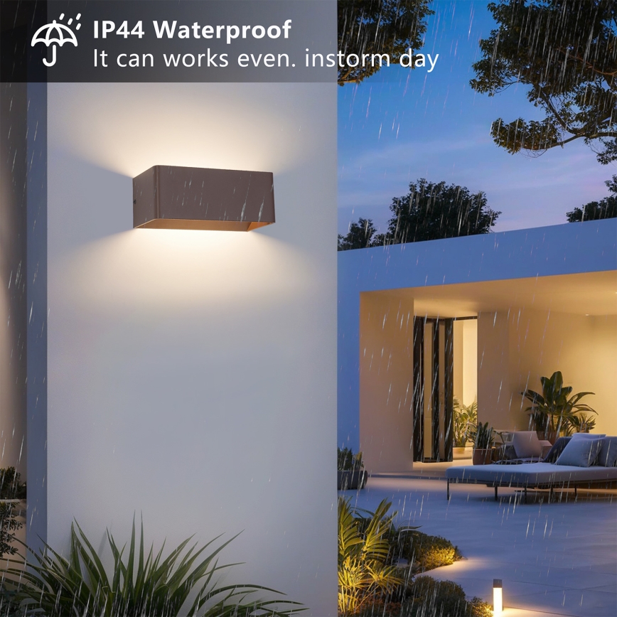 Brilagi - Applique da esterno LED DONNANI LED/7W/230V 20 cm marrone IP44