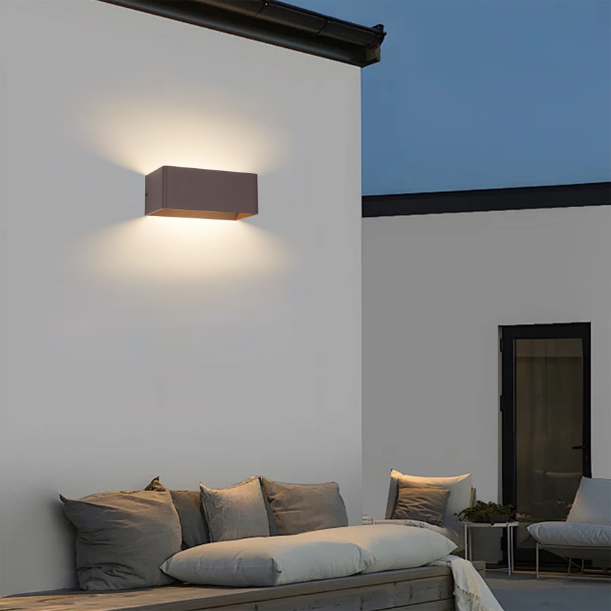 Brilagi - Applique da esterno LED DONNANI LED/7W/230V 20 cm marrone IP44