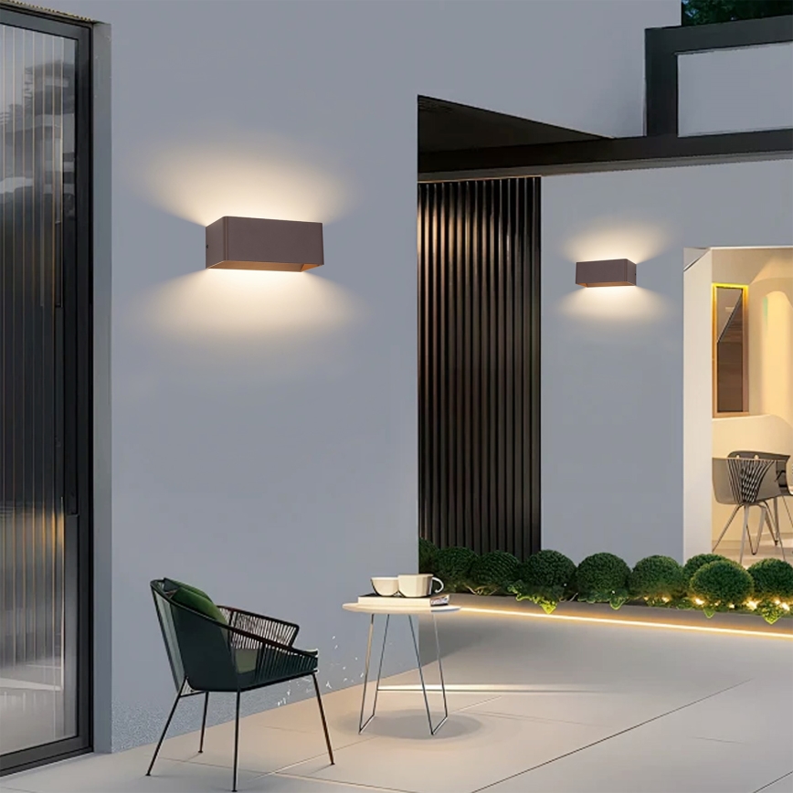 Brilagi - Applique da esterno LED DONNANI LED/7W/230V 20 cm marrone IP44