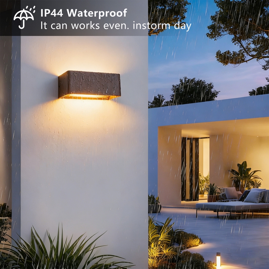 Brilagi - Applique da esterno LED DONNANI LED/7W/230V 20 cm marrone IP44