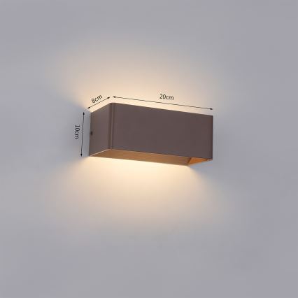 Brilagi - Applique da esterno LED DONNANI LED/7W/230V 20 cm marrone IP44
