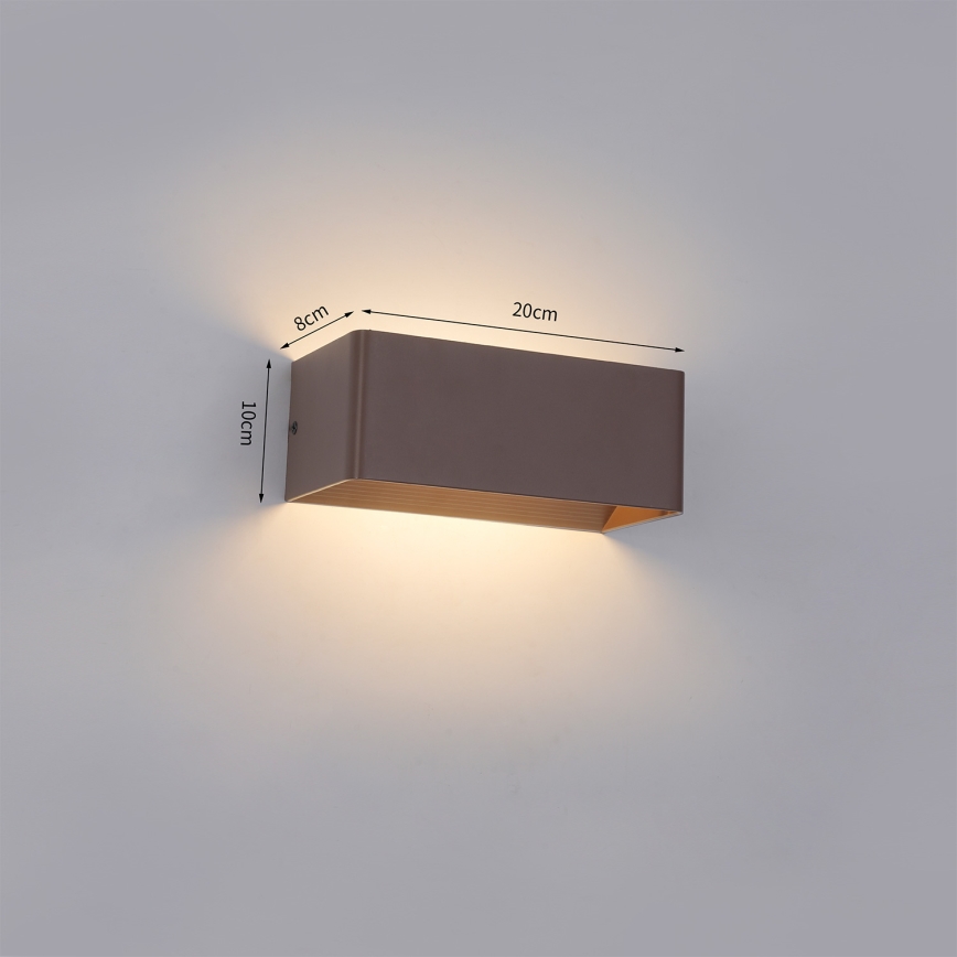 Brilagi - Applique da esterno LED DONNANI LED/7W/230V 20 cm marrone IP44
