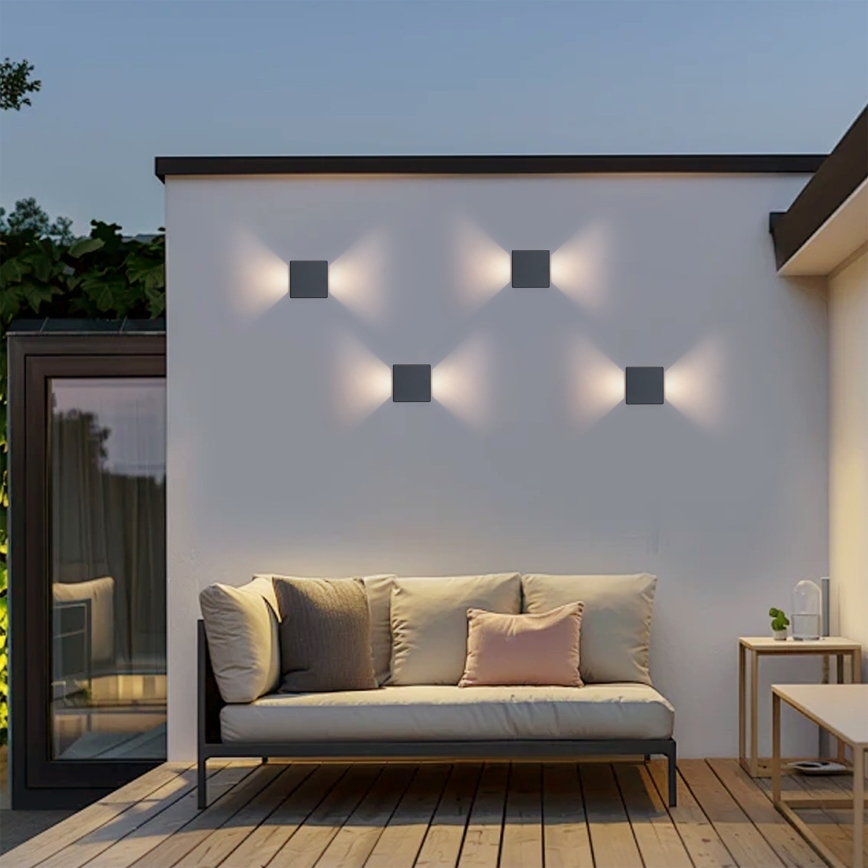 Brilagi - Applique da esterno LED DOUBLERAY LED/6W/230V antracite IP54