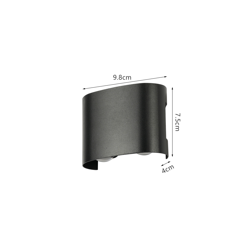 Brilagi - Applique da esterno LED FLAREBOX LED/4W/230V nera IP65