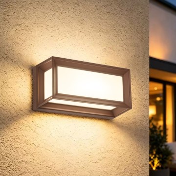 Brilagi - Applique da esterno LED PARKER/12W/230V 3000/4500/6000K marrone IP44