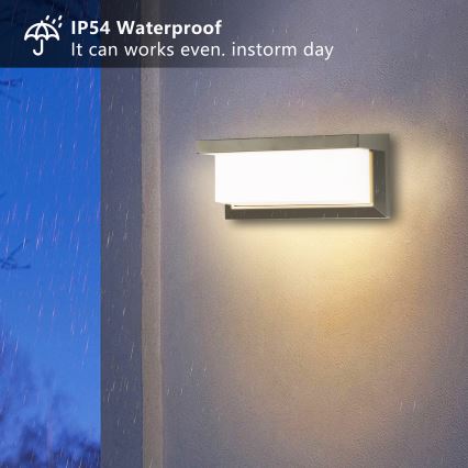 Brilagi - Applique da esterno LED RGBW dimmerabile BRICKY 1xE27/9W/230V 2700-6500K IP54 grigio