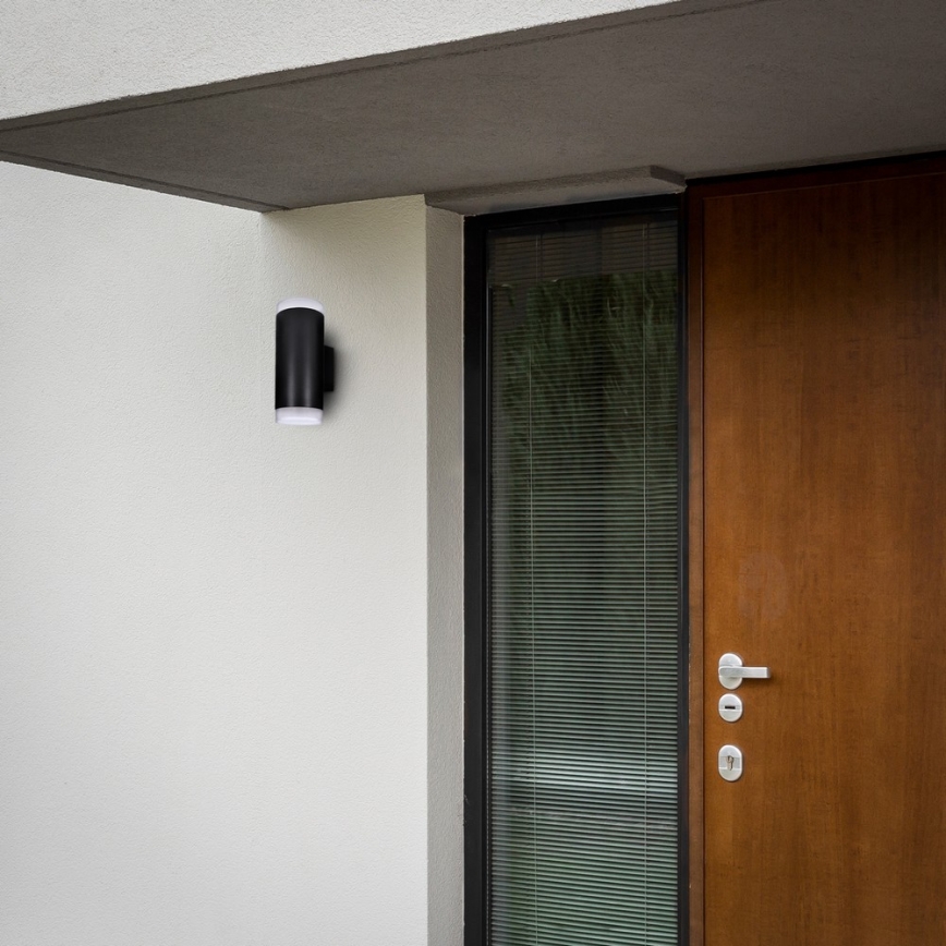 Brilagi - Applique da esterno LED RGBW dimmerabile MATERA 2xGU10/4,8W/230V 3000K IP54 nero + telecomando