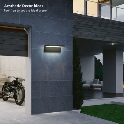 Brilagi - Applique da esterno LED TESSI LED/10W/230V nera IP54