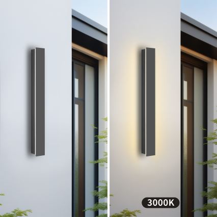 Brilagi - Applique LED da esterno LINEAR, 12W/230V, 3000K, IP65, 50 cm, antracite