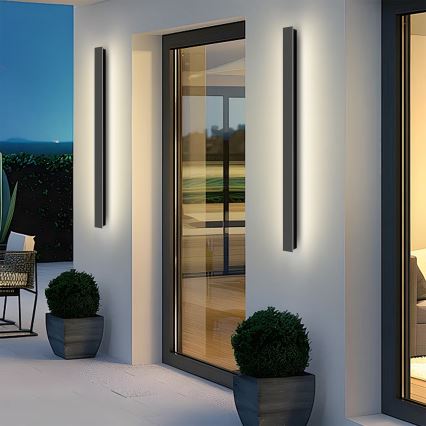 Brilagi - Lampada da parete LED da esterno LINEAR LED/22W/230V 4000K IP65 100 cm nera